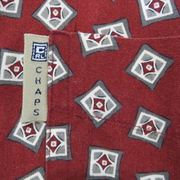 Chaps* Men's Short Sleeve Button‎ Down Curved Hem Single Pocket Shirt~ Size XL - Picture 4 of 10